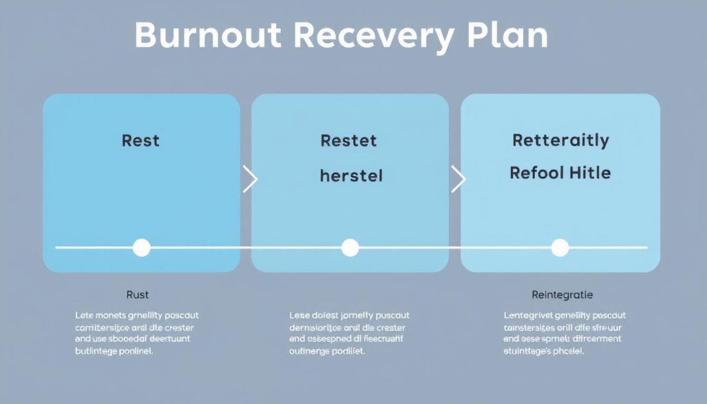 Stapsgewijs herstelplan voor burn-out herstel met drie fasen Stapsgewijs herstelplan voor burn-out herstel met drie fasen